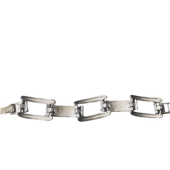 Monet Black and Silver Tone Link Style Bracelet - Picture 2 of 3